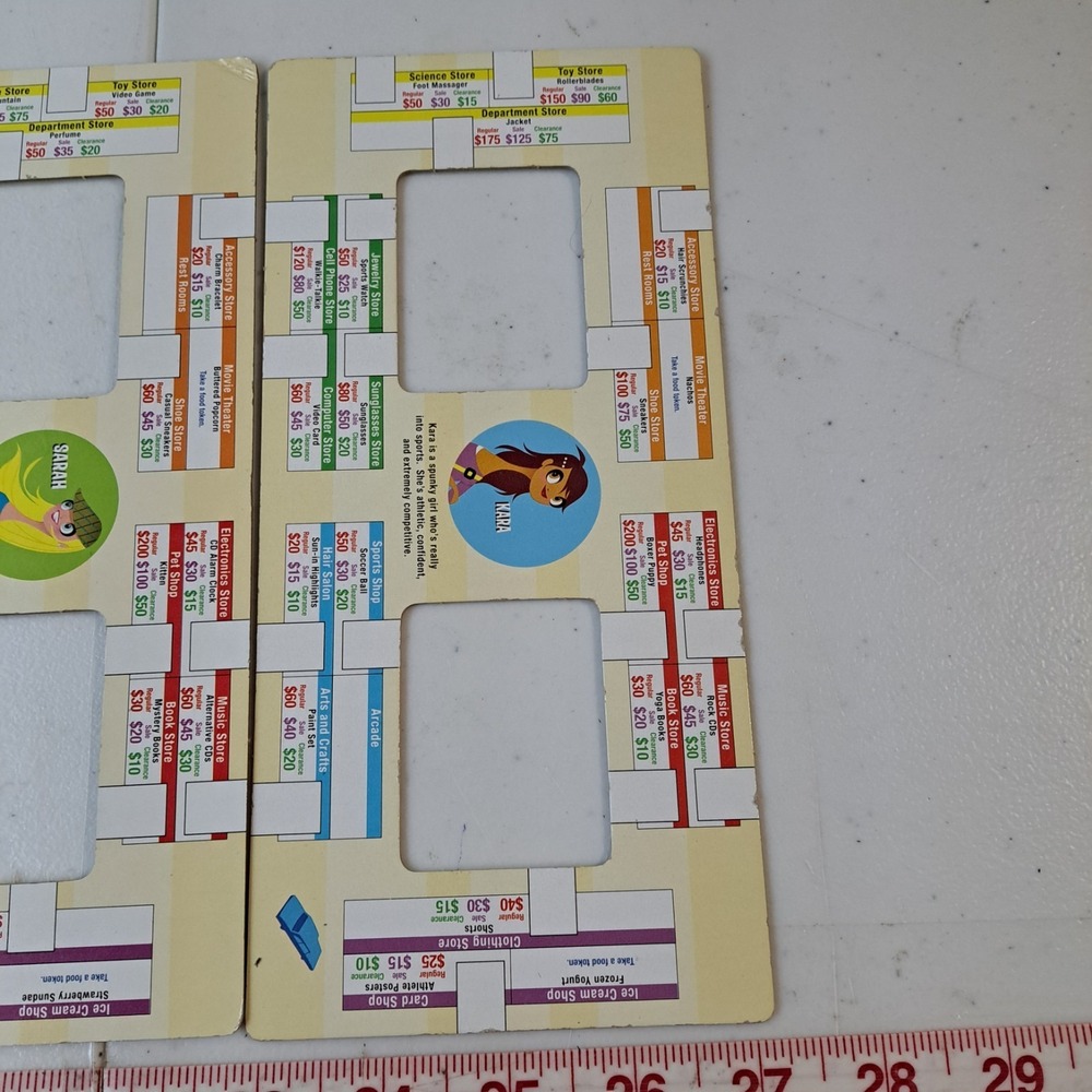 (4) Milton Bradley 2005 MALL MADNESS Board Game REPLACEMENT PURCHASE CARDS - Picture 7 of 10
